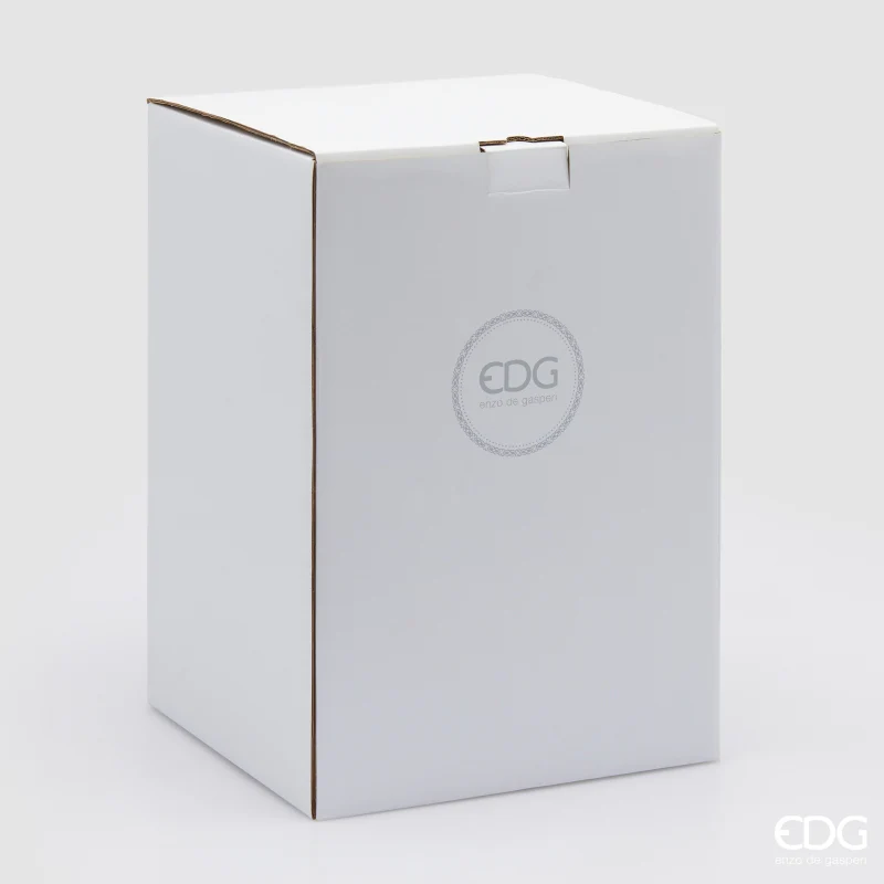 EDG - Vaso Gemme Ovale H 29 Cm Vetro Turchese - immagine 4