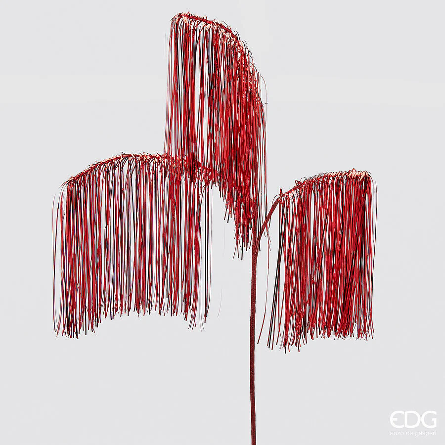 EDG - Decoro Natale Frange Ramo X 3 H 103 Red