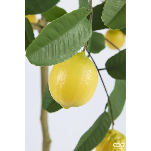 EDG - Limone Anti-UV x9 con Vaso Pianta Artificiale H 125 Cm - immagine 2