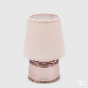 EDG - Lampada da Tavolo Cozy H 18 Cm D 12 Cm Rose Gold Scatola Regalo