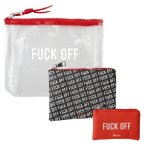 Fisura - Set 3 Pezzi Beauty Case Pochette Fuck Off