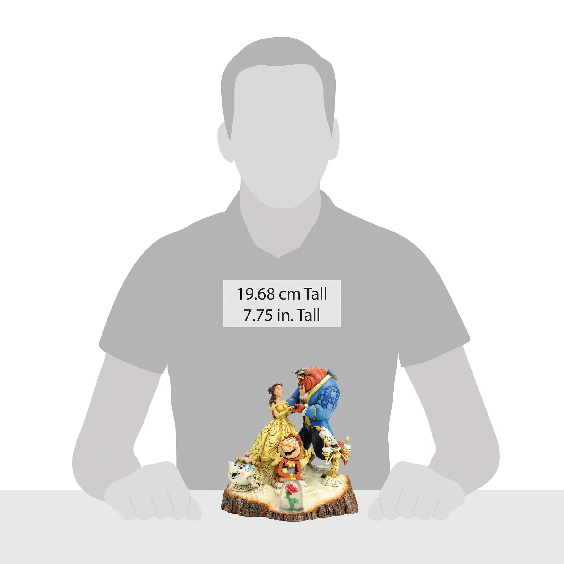 Enesco Disney - Statua de La Bella e la Bestia scolpita by cuore - Disney Traditions - immagine 7