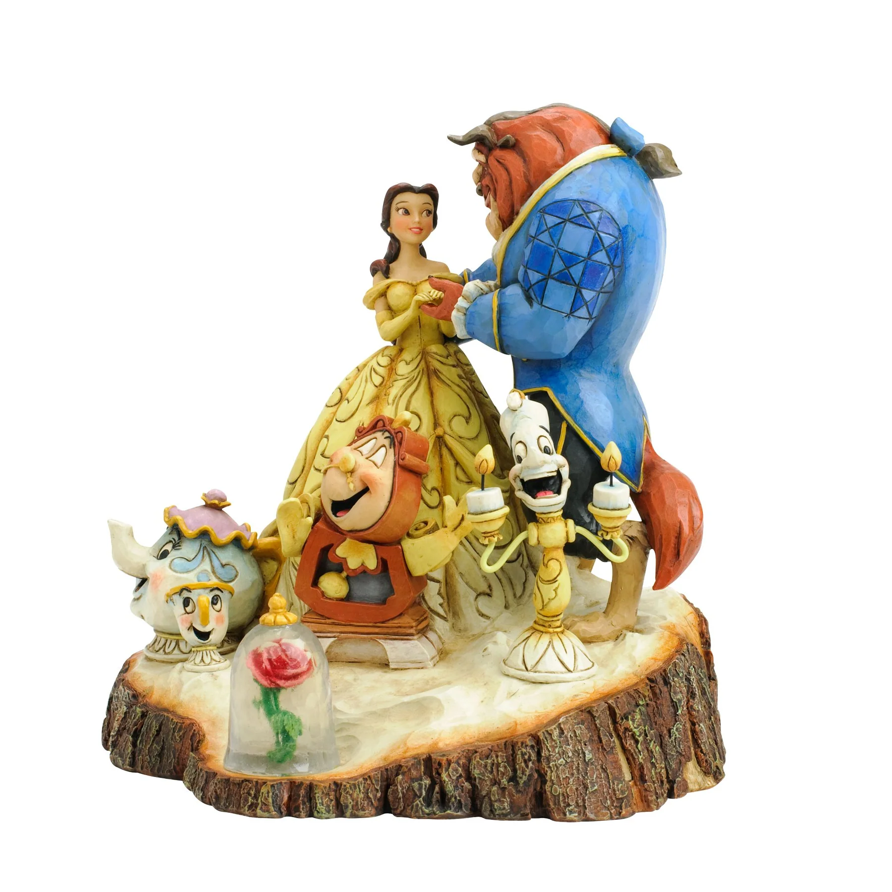 Enesco Disney - Statua de La Bella e la Bestia scolpita by cuore - Disney Traditions - immagine 4