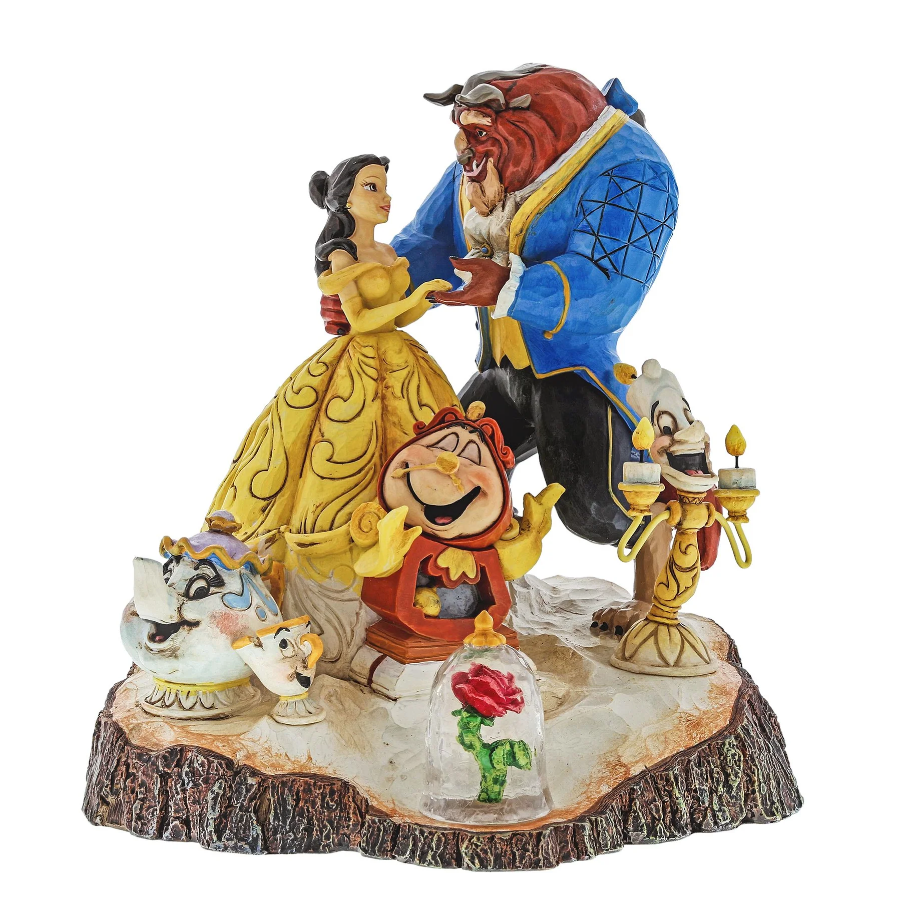 Enesco Disney - Statua de La Bella e la Bestia scolpita by cuore - Disney Traditions